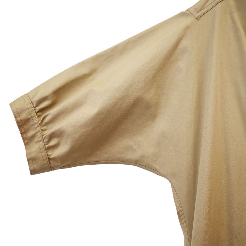 Etro Milano Embroidered Neck Tan Cotton Blend Tunic Dress Size 42 Approx US 6 - Picture 5 of 13